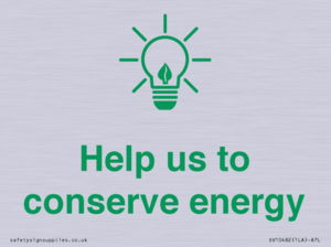 Help us to conserve energy 
